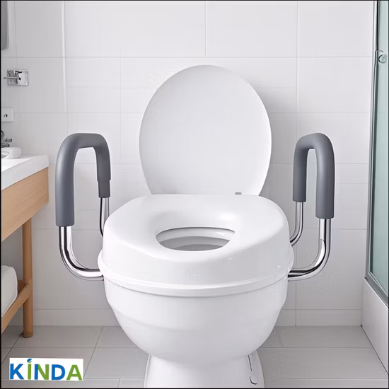 Beat Selling Siège de toilette surélevé Healthy Care avec accessoires à bras réglables