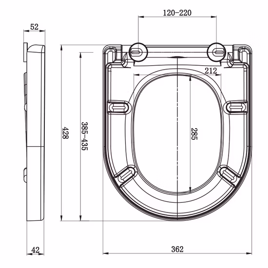 Nouveau couvercle de siège de toilette en plastique de haute qualité, une pièce à fermeture douce, Duroplast UF, Style Design occidental